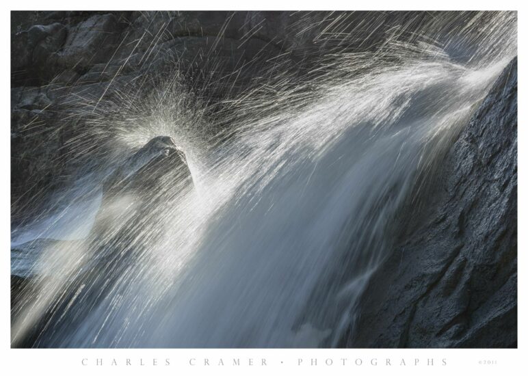 Detail, Backlit Water, Tuolumne River,  Yosemite
