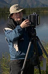 Charles Cramer photographing in Alaska